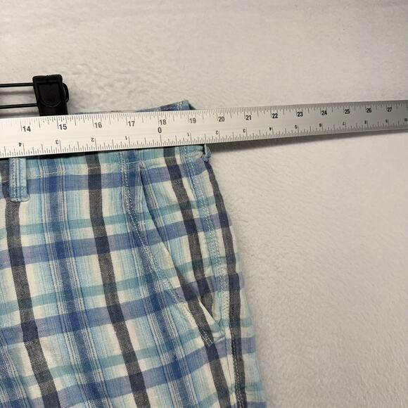 Tommy Bahama Shorts men's 38 Blue White Linen Chino Summer Cookout Vacation Golf - Picture 4 of 11